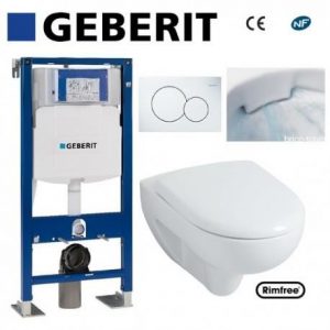 Toilette Geberit avec cuvette Rimfree