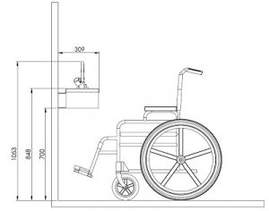 Lavabo PMR compact plan