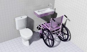 Lavabo PMR compact rendu