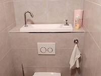WC suspendu avec lave main intégré WiCi Bati M. B (70)