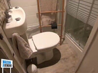 Vasque lave-mains adaptable sur WC existant dans l'émission M6 Maison à Vendre - 3 sur 4 (après)