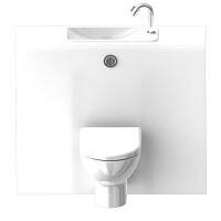 WiCi First, WC suspendu Geberit avec lave-mains pas cher intégré