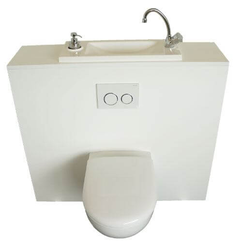 WiCi Bati WC suspendu avec lave-mains sur base Geberit