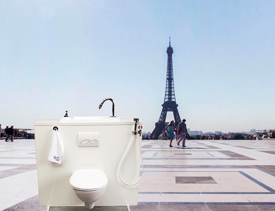 WC avec lave mains intégré WiCi Concept à Paris