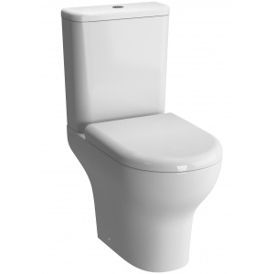 With Adésio horizontal outlet toilet pack, soft close lid