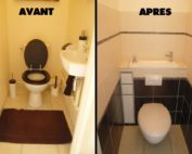 comparatif lave mains intégré avant après