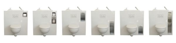 accessoires encastrés pour WC suspendu : déco des toilettes