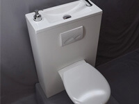 WiCi Bati 2012 lave-mains intégré sur WC suspendu, 4 sur 7