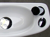Vasque lave-mains adaptable sur WC existant WiCi Concept, fond béton - 4 sur 4