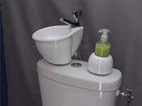 Kit lavabo WiCi Mini adaptable sur WC, 3 sur 6