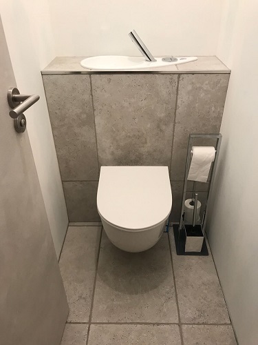 WiCi Free Flush, WC suspendu Geberit avec lave-mains design intégré