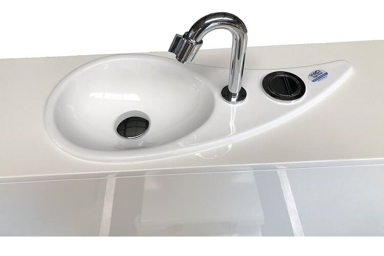 Vasque lave-mains design goutte d'eau WiCi Free Flush