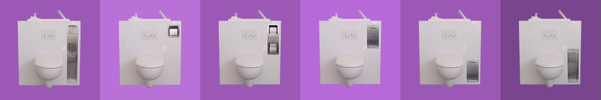 Tous les accessoires WC encastrés pour WC suspendus WiCi Concept