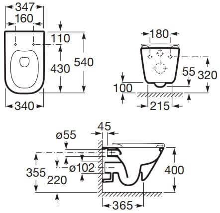 Cuvette WC sans bride The Gap de Roca