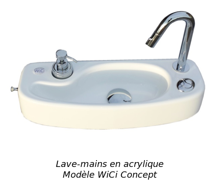 Analyse eco-comparative : lave-mains WiCi Concept, en acrylique