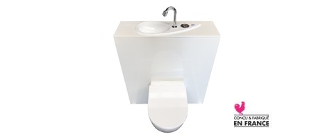 WiCi Free Flush, WC suspendu Geberit avec lave-mains design intégré