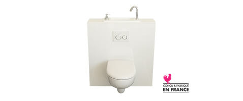 WiCi Free Flush, WC suspendu Geberit avec lave-mains design intégré