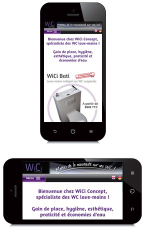 boutique et site responsive dédiés aux wc lave-mains