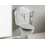 Rotary toilet flush with compact toilet bowl