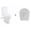 Rotary toilet flush with compact toilet bowl