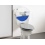 Universal toilet tank with compact toilet bowl