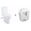 Universal toilet tank with compact toilet bowl