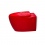 Cuvette WC suspendu design de couleur rouge avec abattant rouge