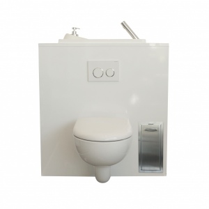 Built-in garbage can for wall-hung toilets