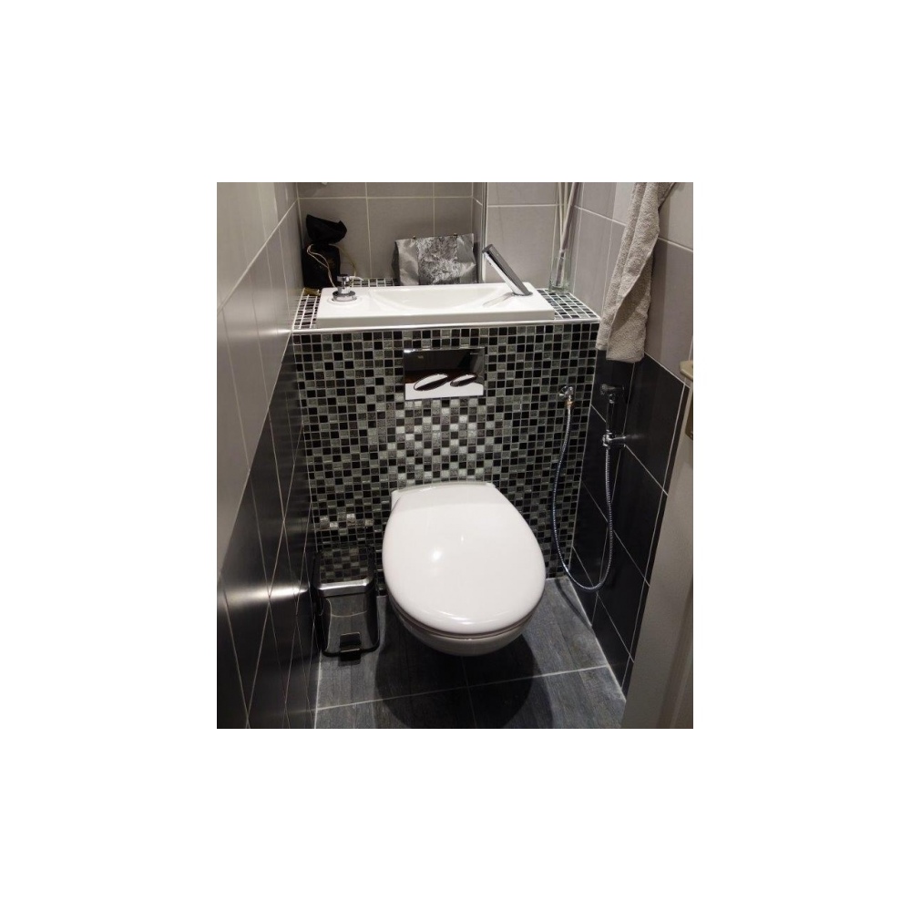 Douchette hygiène metal chrome pour WC suspendu