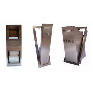 Paper storage container, toilet brush holder and garbage can pack