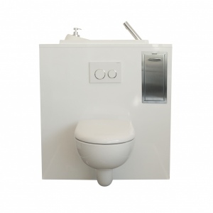 Built-in storage unit for wall-hung toilets