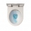 Geberit wall-hung toilet with large hand washbasin - standard configuration