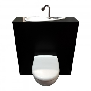 WiCi Free Flush, WC suspendu Geberit avec lave-mains design - configuration standard