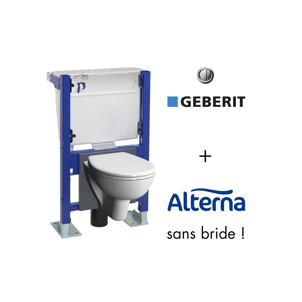 Pack Bati support Geberit et WC suspendu MINI NUVOLA - Banyo