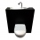 Geberit wall-hung toilet with large hand washbasin - standard configuration