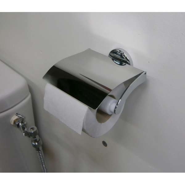 DUROFORT - Distributeur papier WC, avec couvercle, Blanc