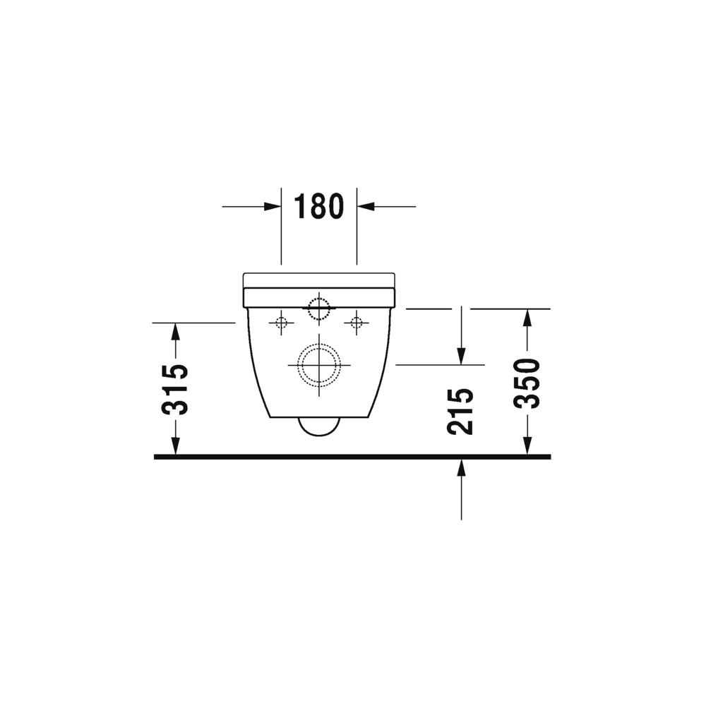 Cuvette WC suspendu Starck 3 Sans bride