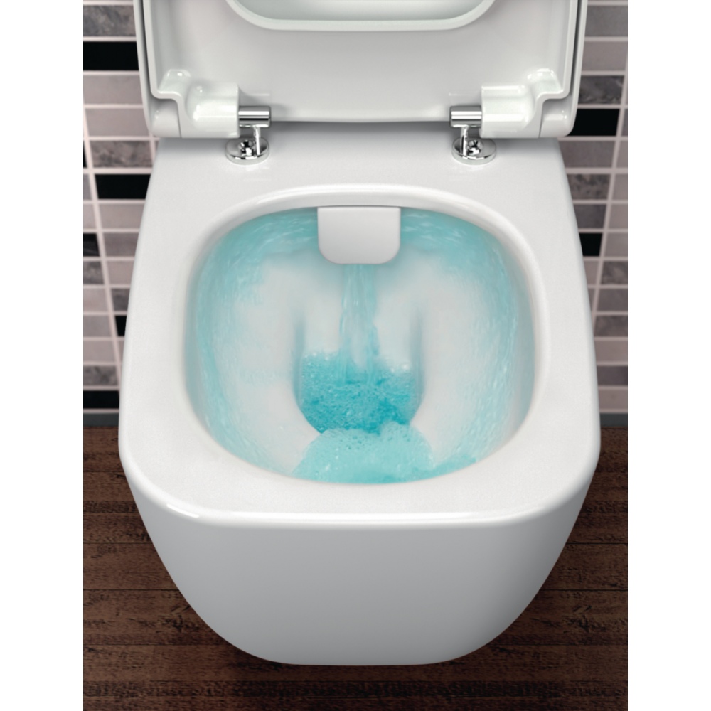 Suspended toilet bowl Rimfree