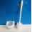Plastic wall mounted toilet brush