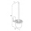 Stainless steel wall mounted toilet brush holder