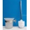 Stainless steel and glassware toilet brush holder