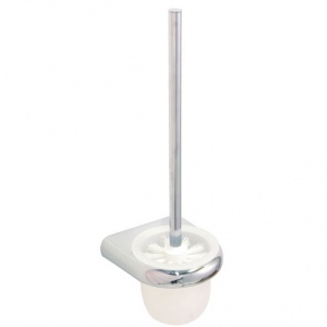 Mural chromed plastic toilet brush