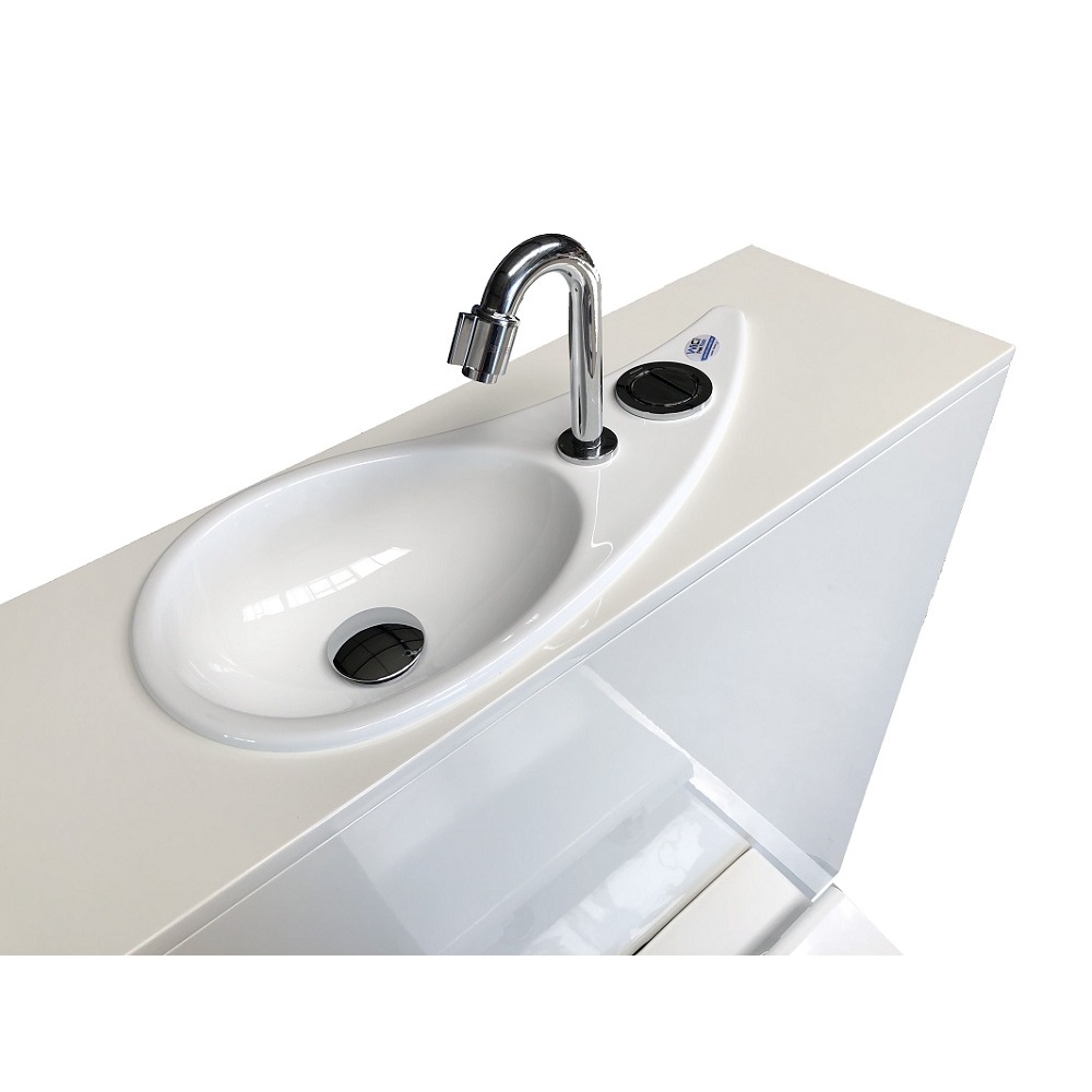 WiCi Free Flush, WC suspendu Geberit avec lave-mains design intégré