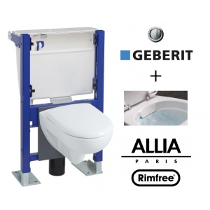 Cuvette WC suspendue PRIMA RIMFREE ALLIA - Robinet&Co