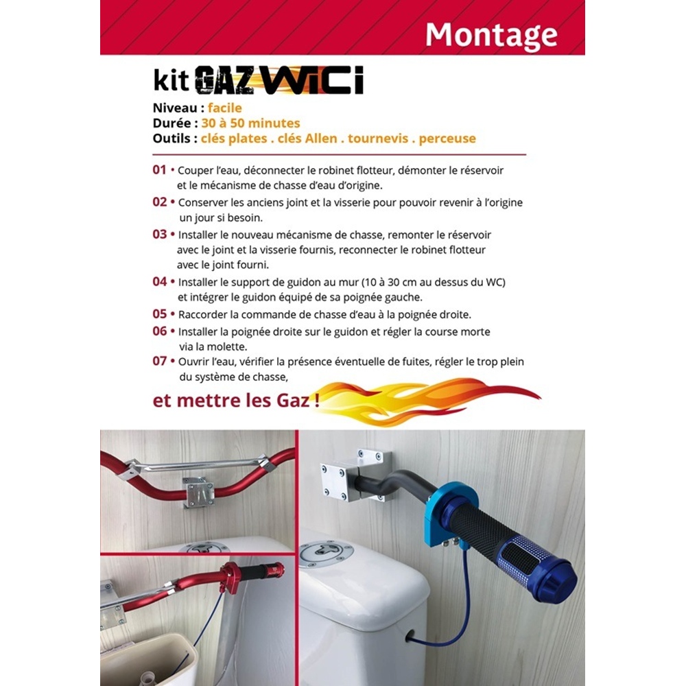 Gaz WiCi modèle Biker: kit de transformation WC façon moto Biker