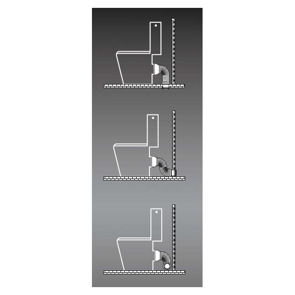 Pipe d'évacuation CETA Multiforme pour cuvette WC au sol toute marque