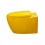 Cuvette WC suspendu design de couleur jaune avec abattant jaune