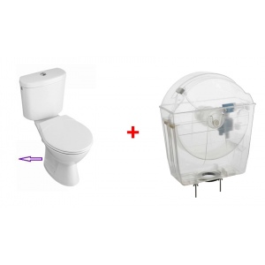 Chasse d'eau universelle avec pack WC sortie horizontale