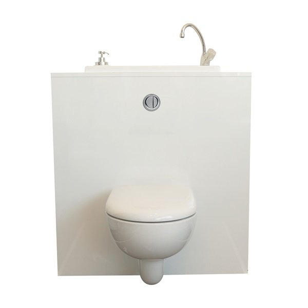 WiCi Next, WC suspendu Geberit avec lave-mains compact - configuration standard