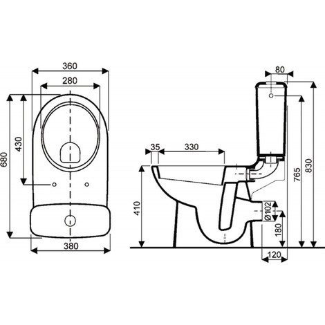Pack wc prima rimfree suspendu avec abattant frein de chute hotsell